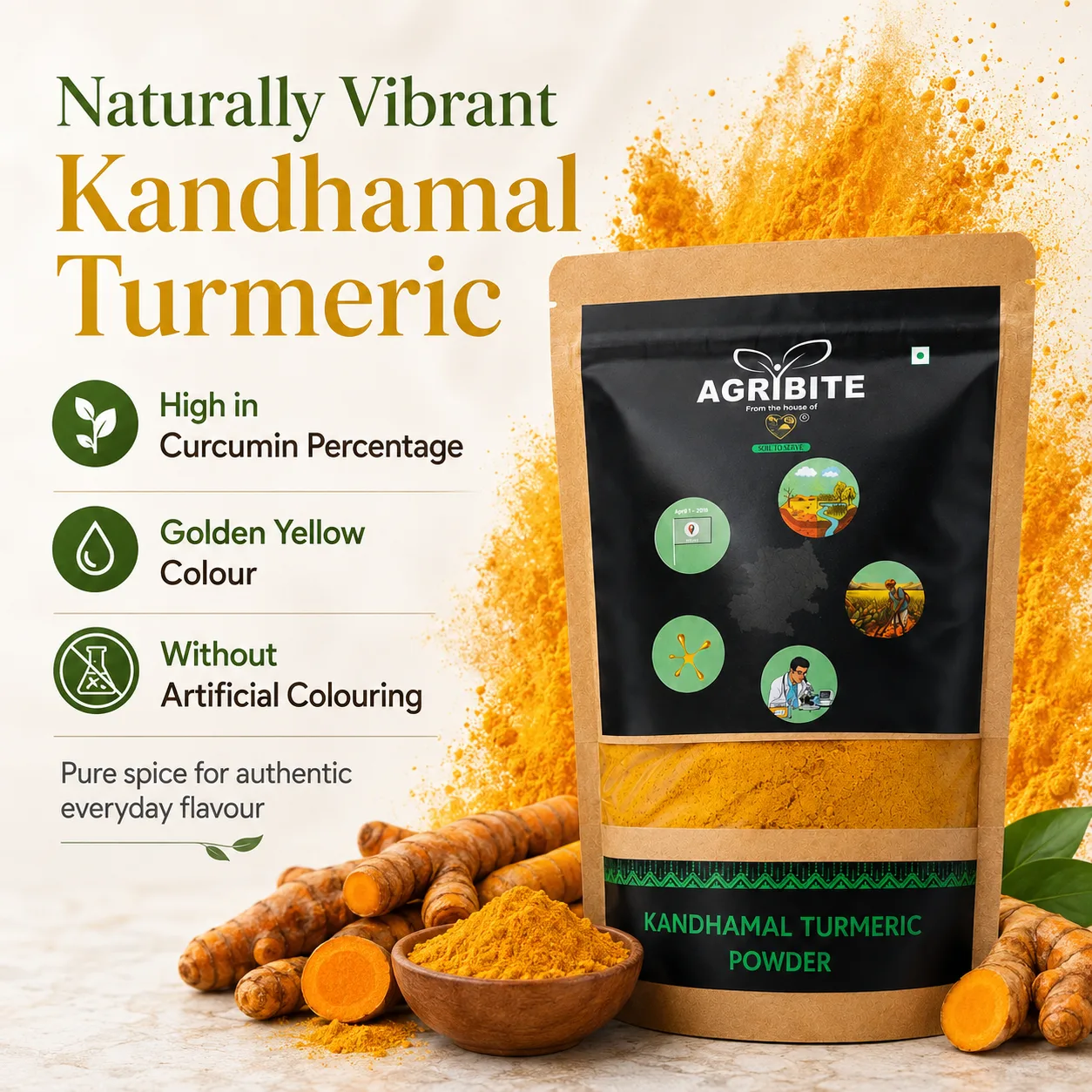 Agribite Kandhamal Turmeric Powder - Image 2
