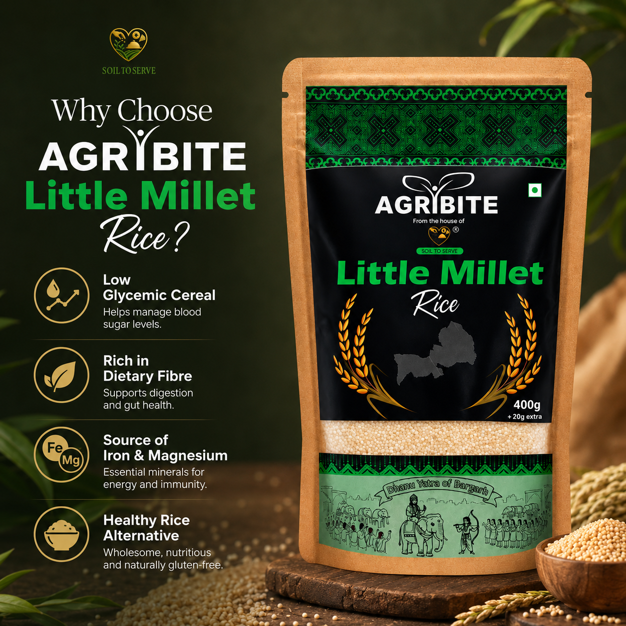 Agribite Little Millet Rice from the farmer of Bargarh - Image 7