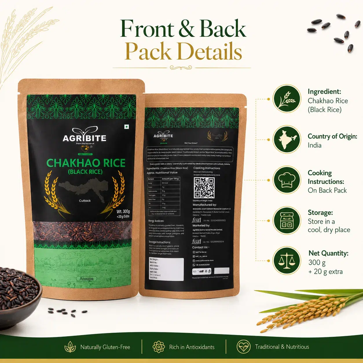 Agribite Chakhao/ Black Rice from Farmer of Cuttack - Image 5