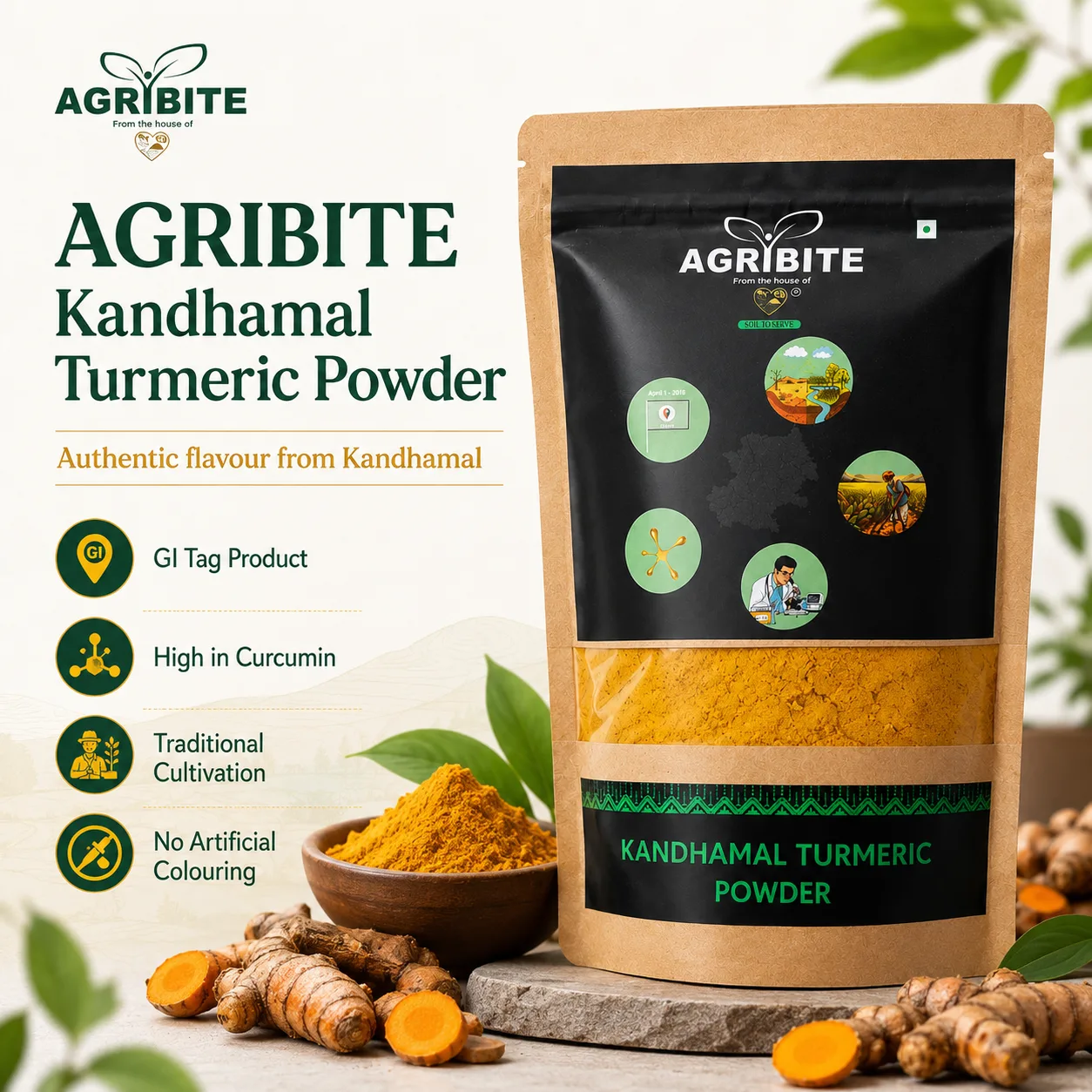 Agribite Kandhamal Turmeric Powder - Image 3