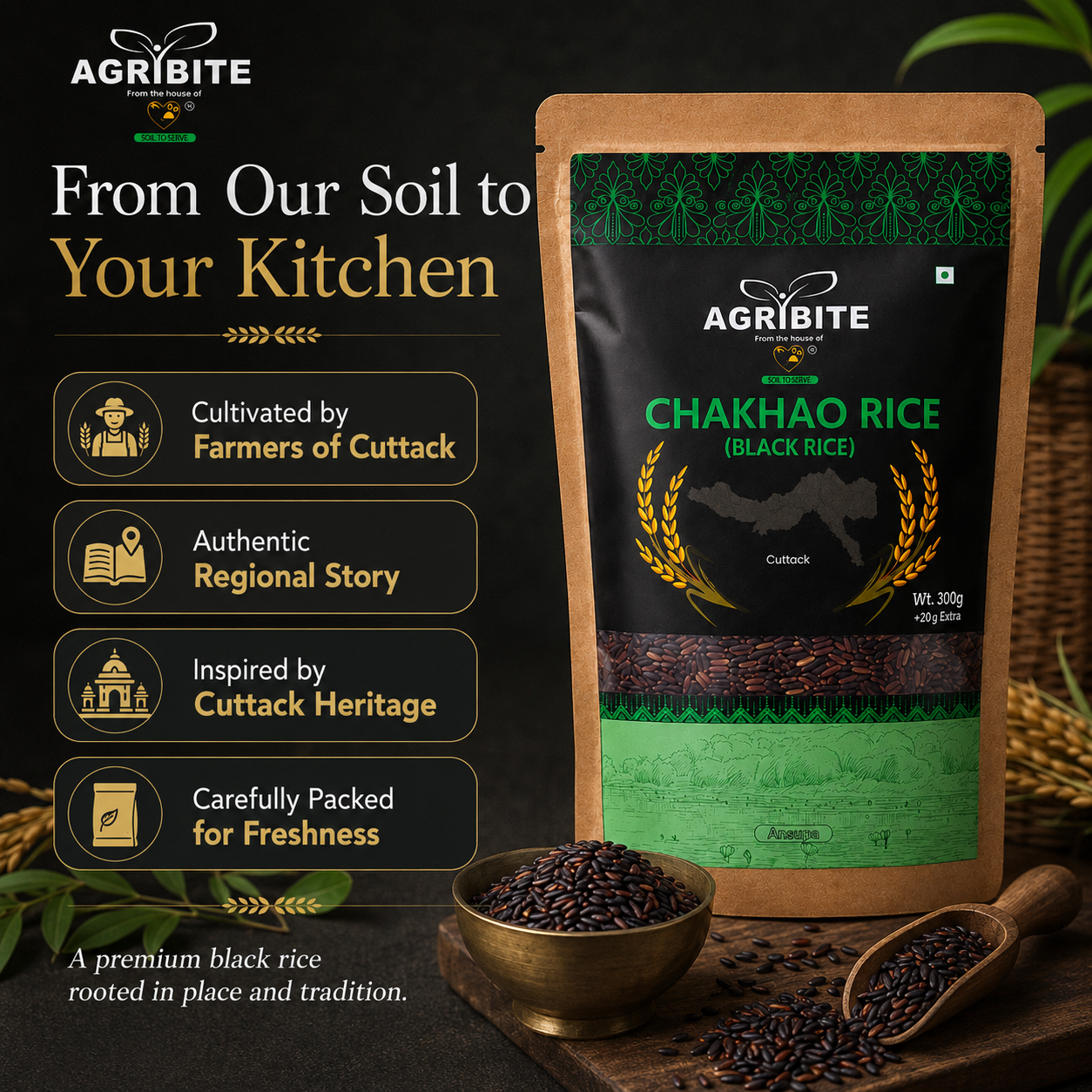 Agribite Chakhao/ Black Rice from Farmer of Cuttack - Image 6